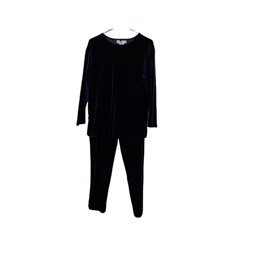 #3672 Solitaire WOMENS VTG Y2K velour pant set size M